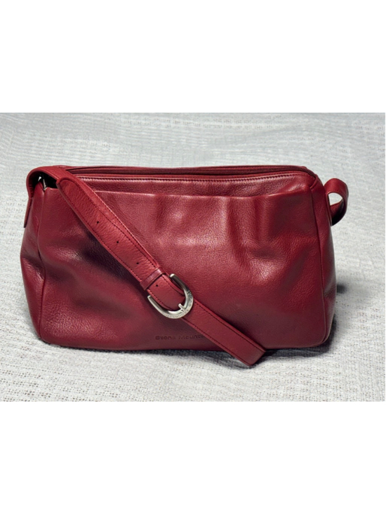 Stone Mountain Accessories Handbags - Stone Mountain Red Leather Triple Compartment Crossbody EUC